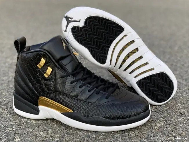 Rep TBkick AO6068-007 Metallic 'Reptile' 12 Air Black Jordan Gold-White Retro 0531